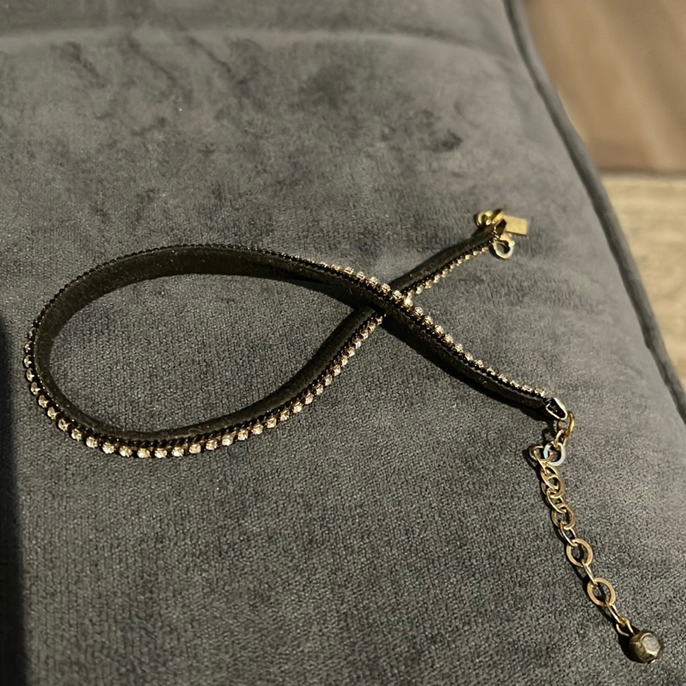 VM ✨Adjustable black rhinestone choker necklace 💎